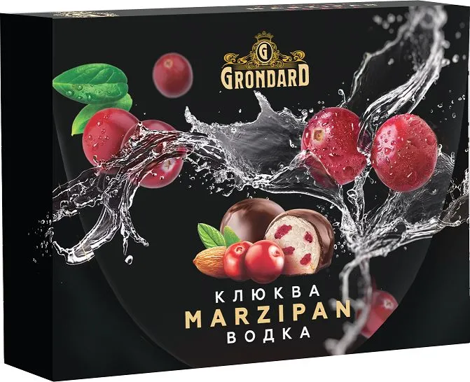  TM Grondard       (10186) Конфеты глазированные Марципановые Клюква и Водка, 98г  в Боре
