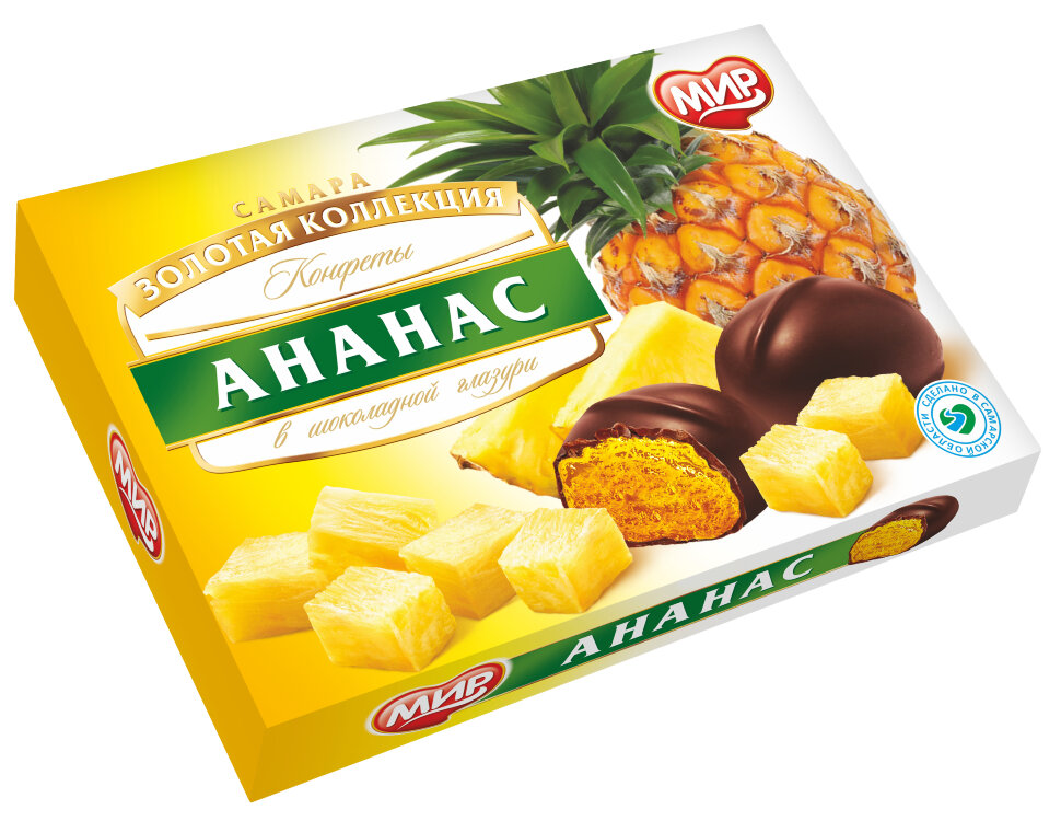 КФ МИР Ананас в шоколадной глазури 160г в Боре